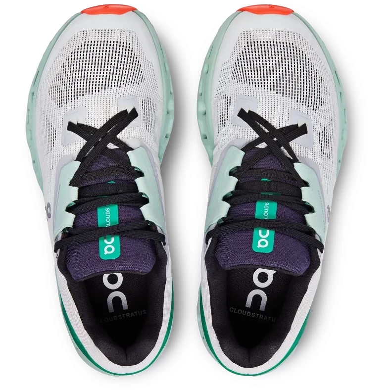 On Running On Cloudstratus Women Running Shoe - Undyed-White & Creek 4 On Running On Cloudstratus Women Running Shoe - Undyed-White & Creek - Afbeelding 4